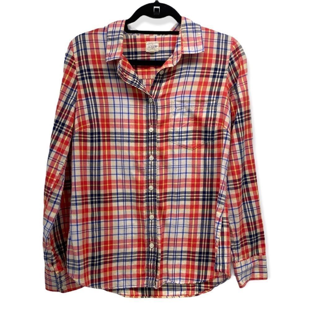 J. Crew Flannel Perfect Shirt Plaid size Small